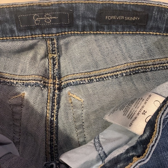 Jessica Simpson Forever Skinny Ripped Jeans Size 26 Regular - Picture 5 of 11